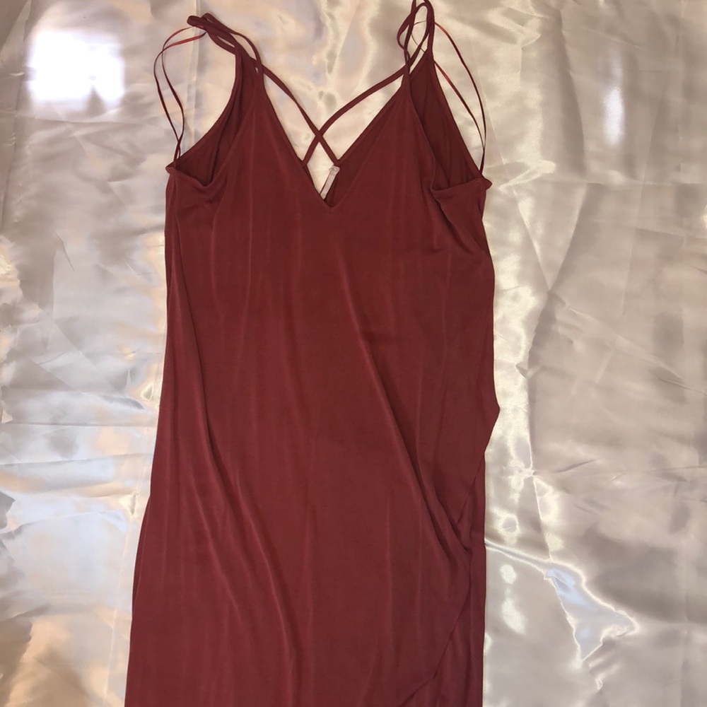 Rust Colored Wrap Dress